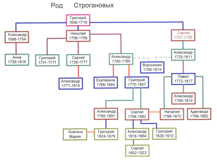 генеалогическое древо Строгановых