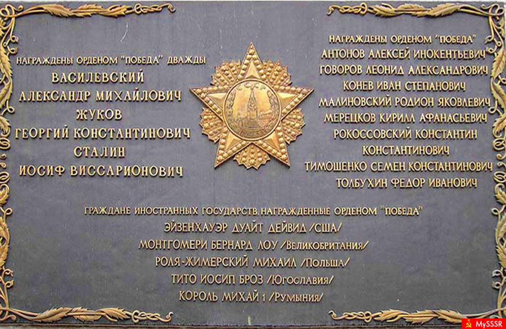 награжденные Орденом «Победа»